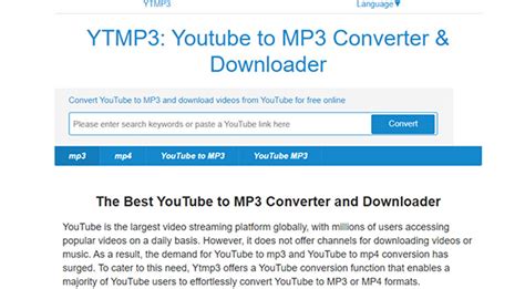 YTMP3: YouTube to MP3 Converter and Downloader 2024